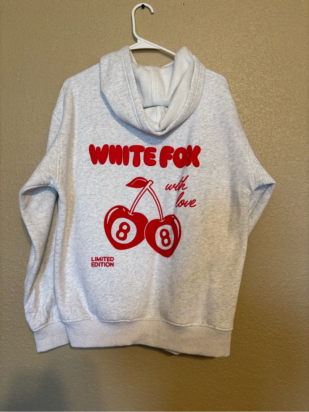 WhiteFox With Love In The Moment Oversized Hoodie Grey Marle